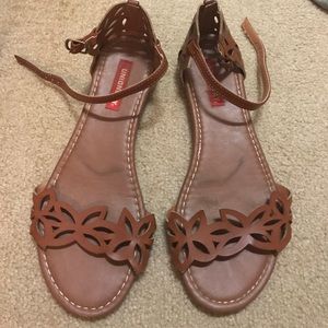 Worn once cognac sandals