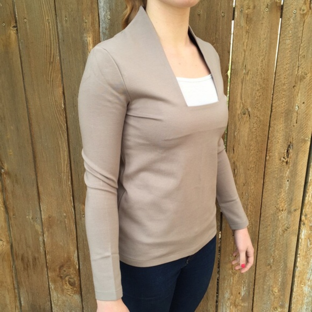 Kate Spade Saturday Squared Neck Jersey Top