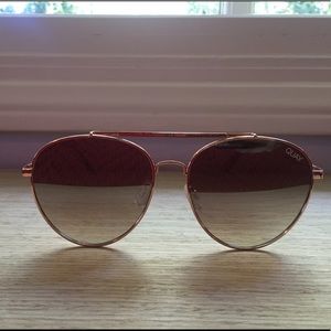 Quay Australia gold reflective sunglasses