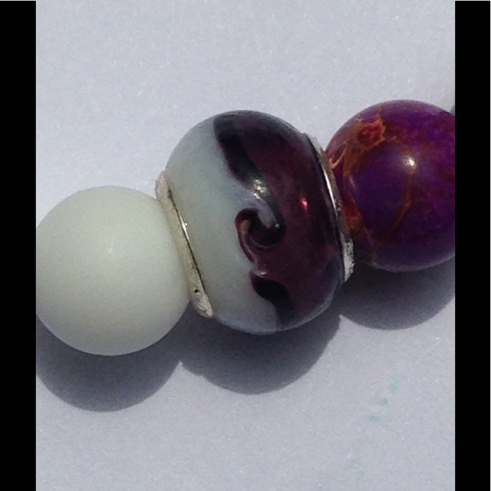 SOLD Impression Jasper and Alabaster Bracelet - Picture 4 of 8