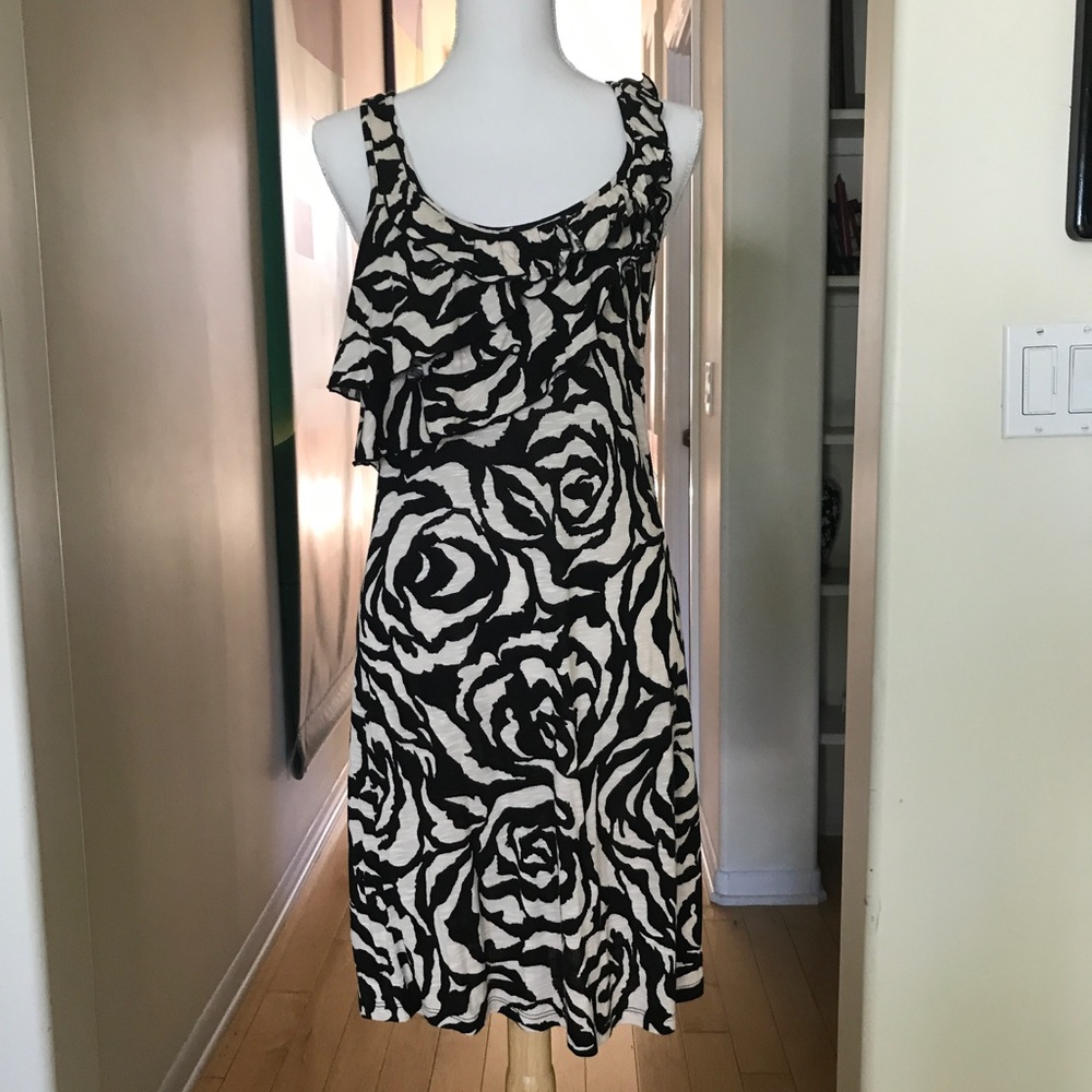 INC Flirty racer back flower print dress