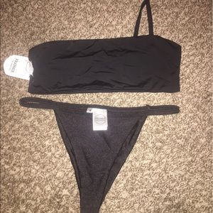Black one-shoulder bikini! US 2
