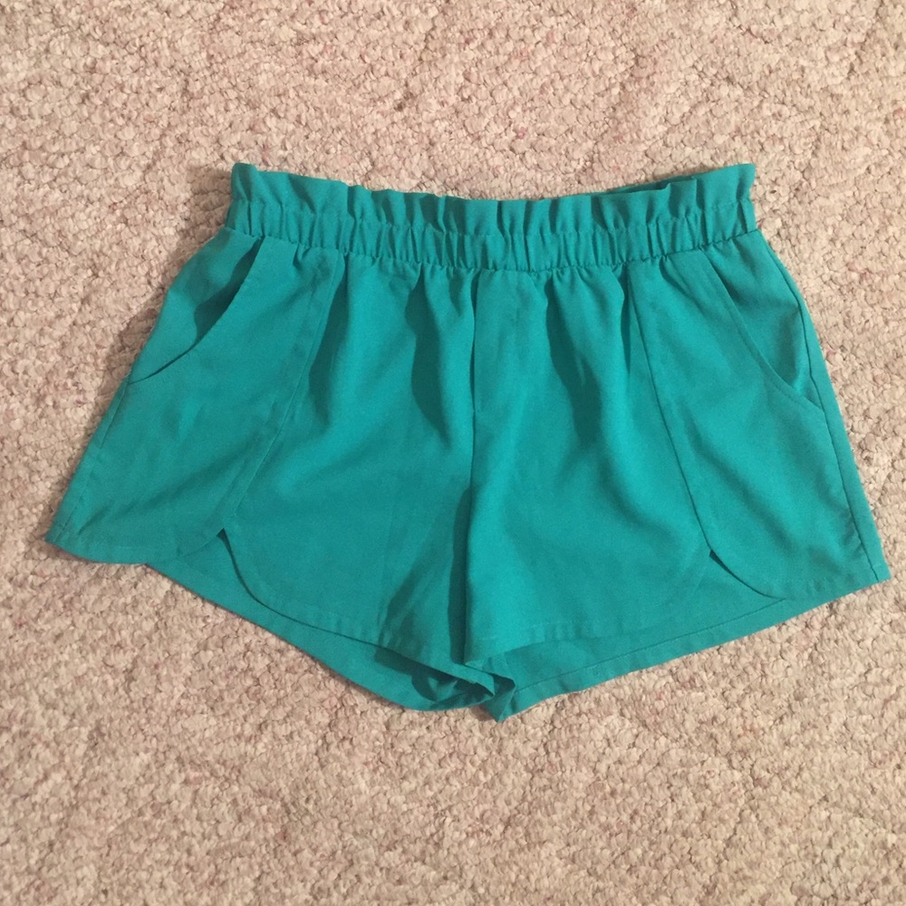 Green dressy shorts