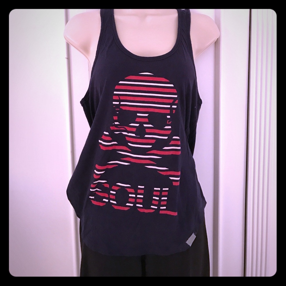 Navy Skull Soul Cycle Tank