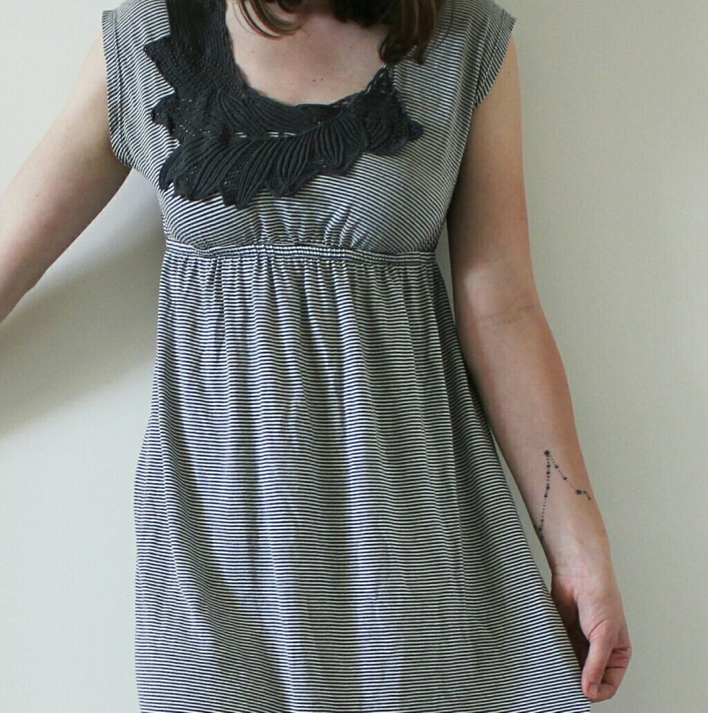 Pin striped sundress tee shirt dress