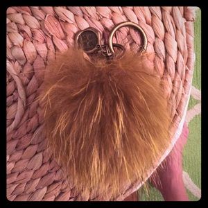 100% raccoon fur purse charm