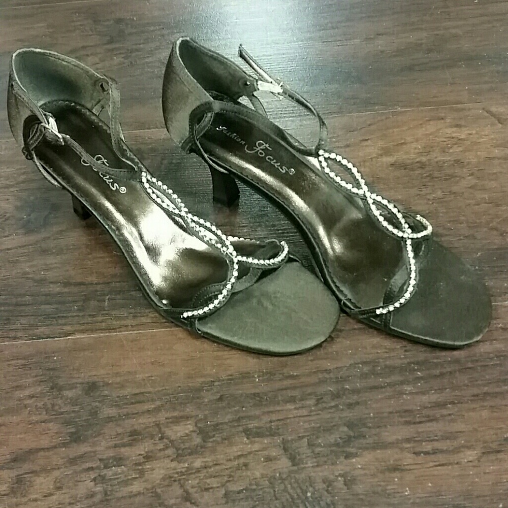 Brown Satin Heels