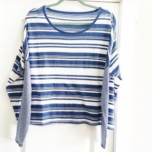 Yoga - Beach Striped Crop Top NWOT