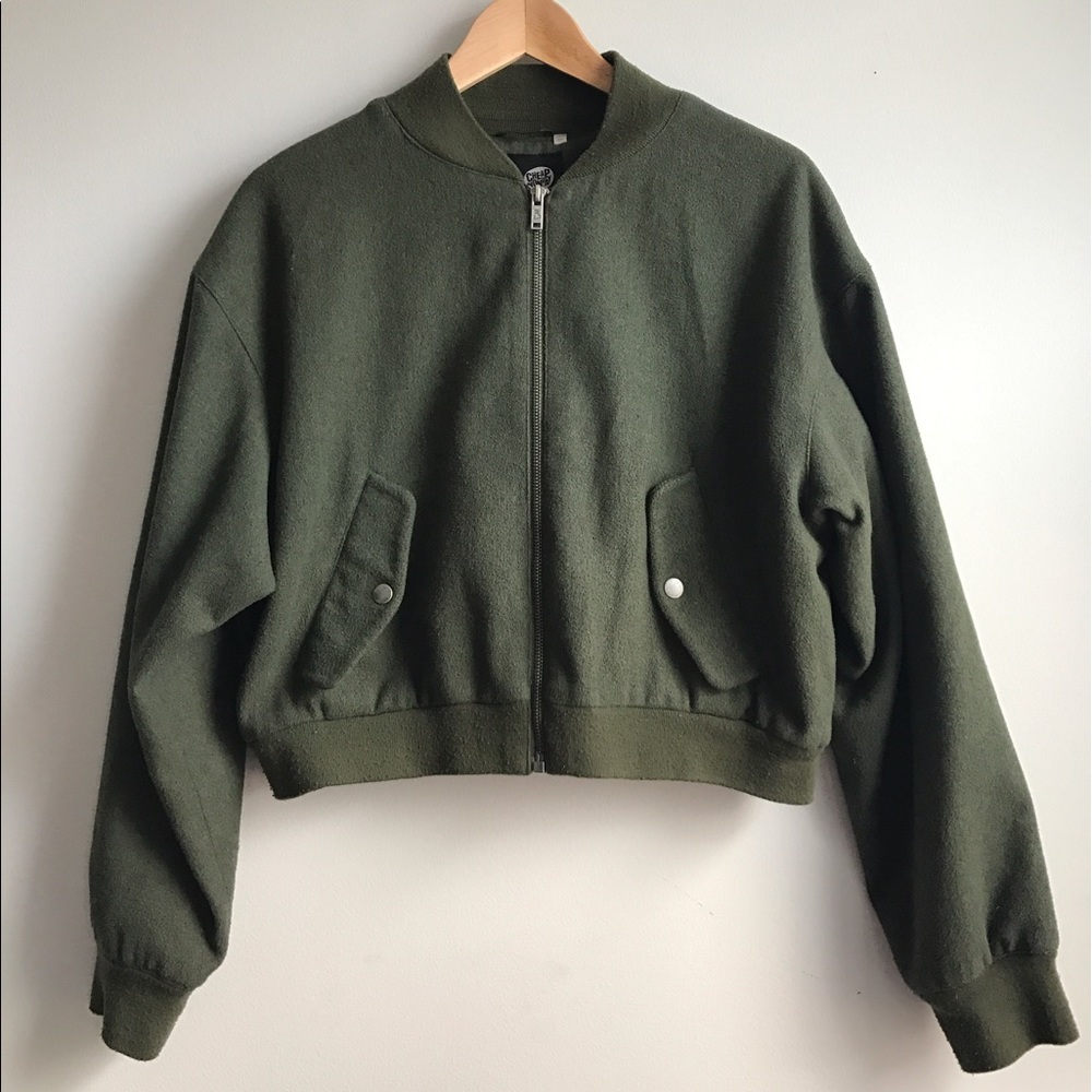Olive Green Bomber Jacket