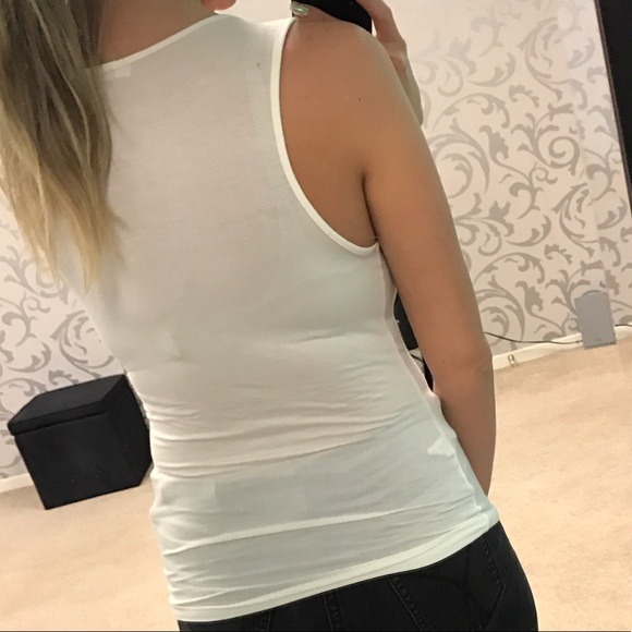 Cross strap off white tank - Picture 3 of 3