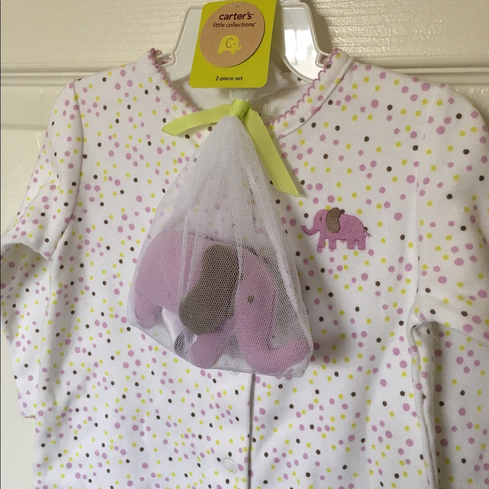 Carter's Baby girl Button Up Footed Onesie