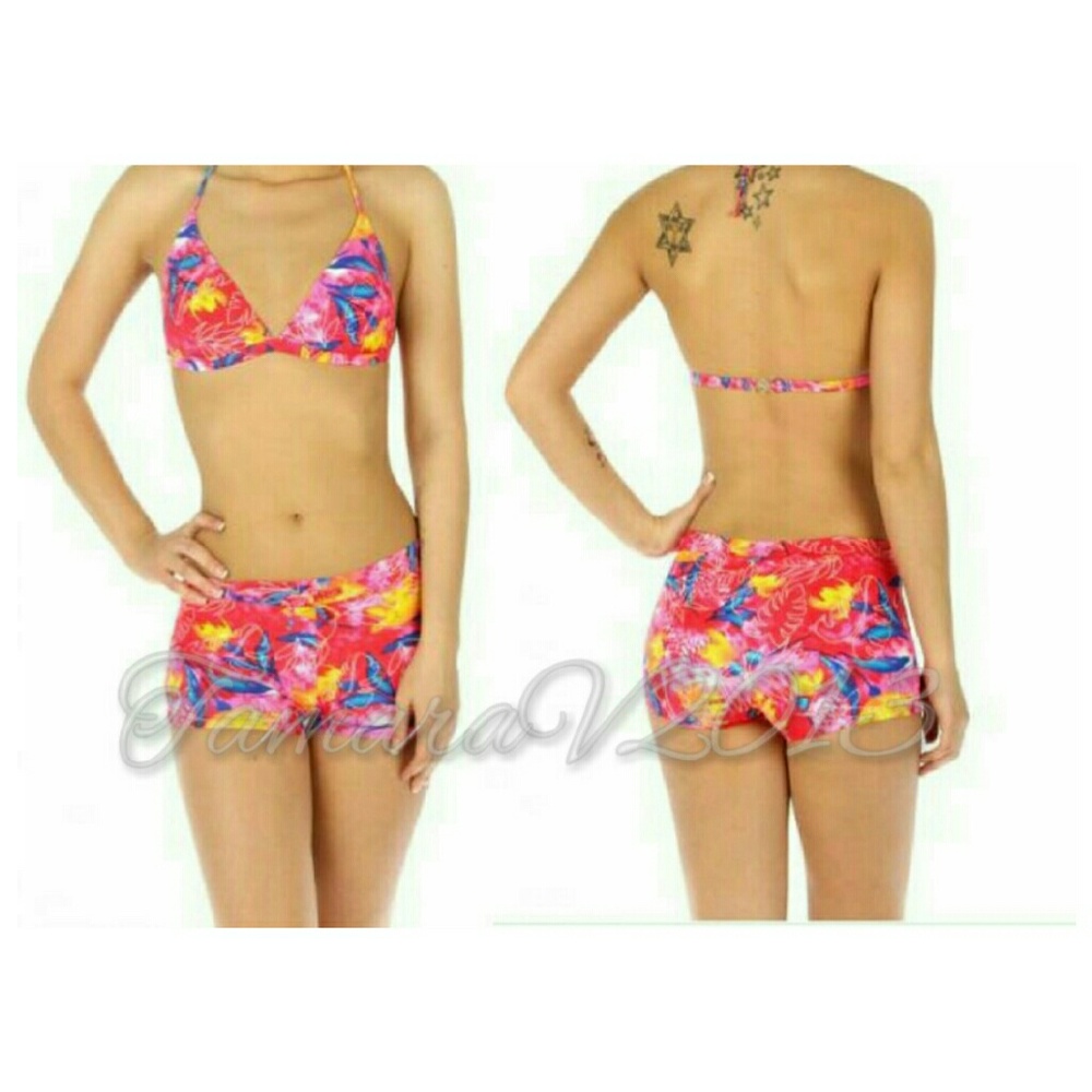 Vibrant Bikini with Boxer Bottoms