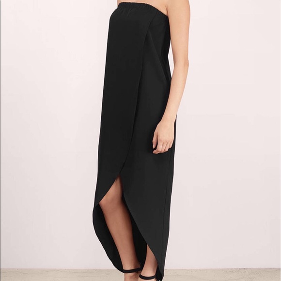 Black strapless dress - Picture 2 of 4