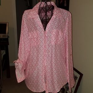 Pink print shirt