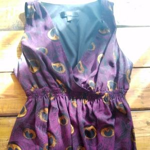 Plum Peacock Flowy Maxi Dress