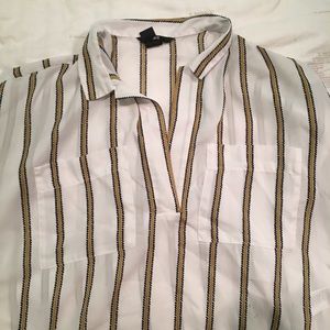 Flowy Striped Collared Shirt