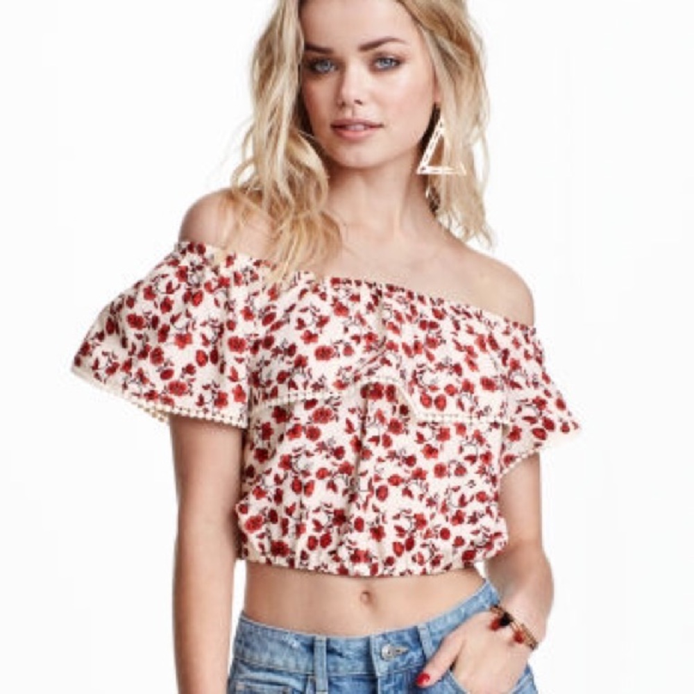 H&M Floral crop top