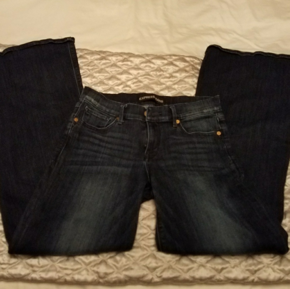 Express Mid-rise Wide Leg Flare Jeans