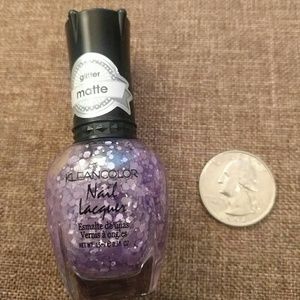 KleanColor Glitter Matte Nail Polish, Lavender