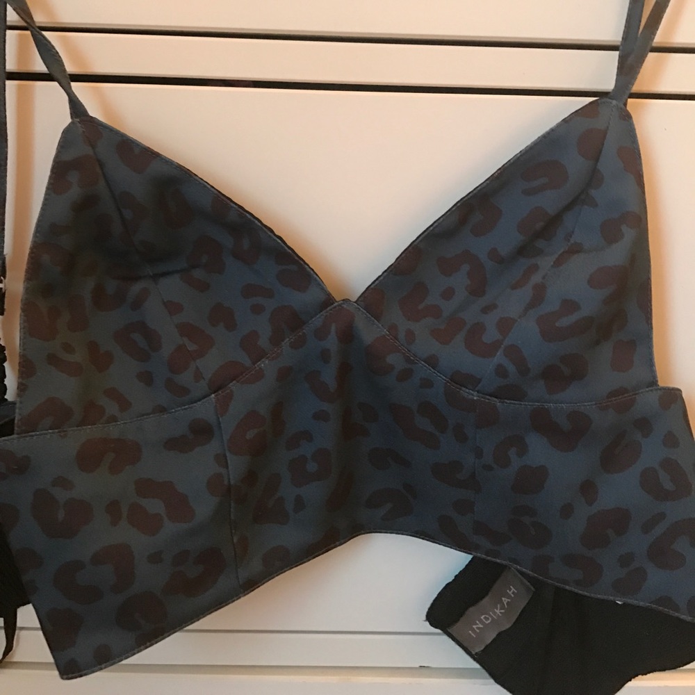 INDIKAH Petite Blue Leopard Bralette