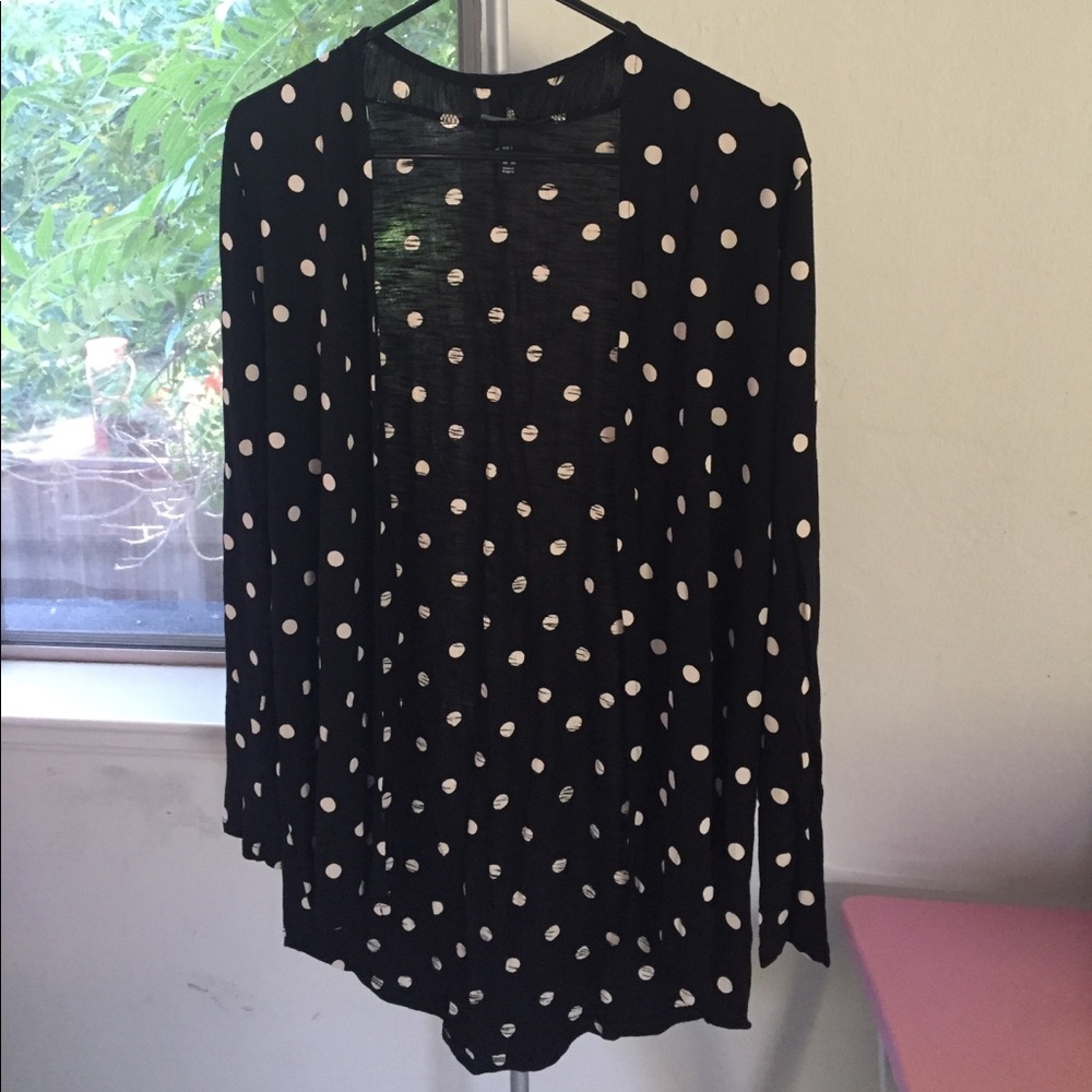 Black polka dot cardigan