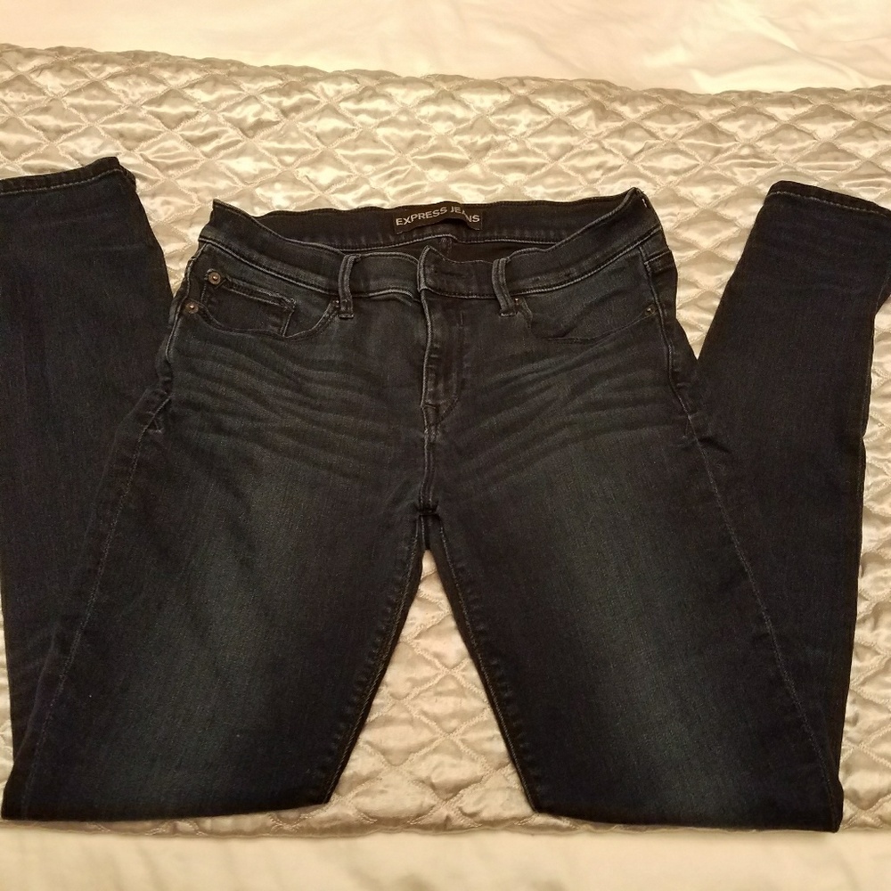 Express mid rise skinny legging blue jean