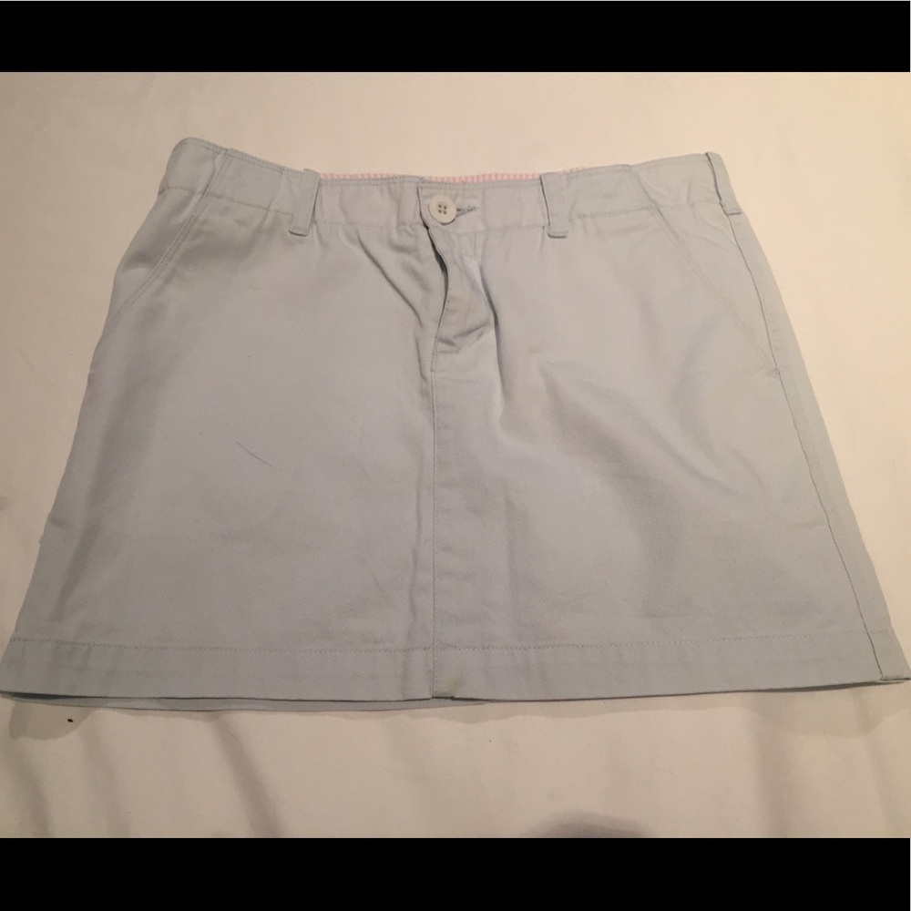 Light blue cotton miniskirt