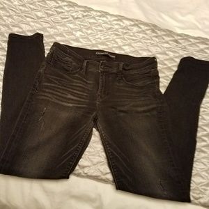 Express jeans skinny mid rise legging in black