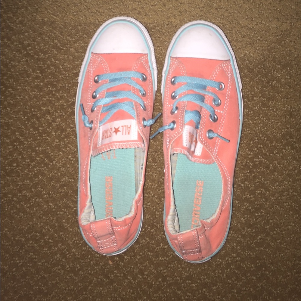 Blue and orange converse