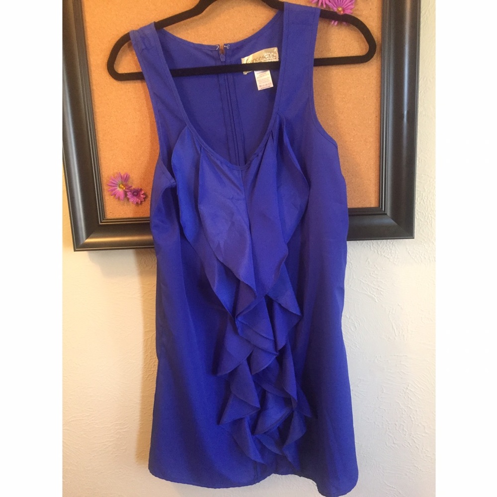 Blue/purple ruffle dress