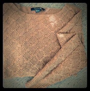 Dark-brown, textured sweater