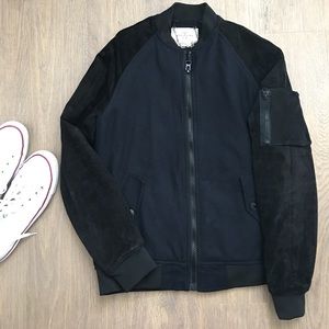 Urban outfitters bomber jacket wool/suede