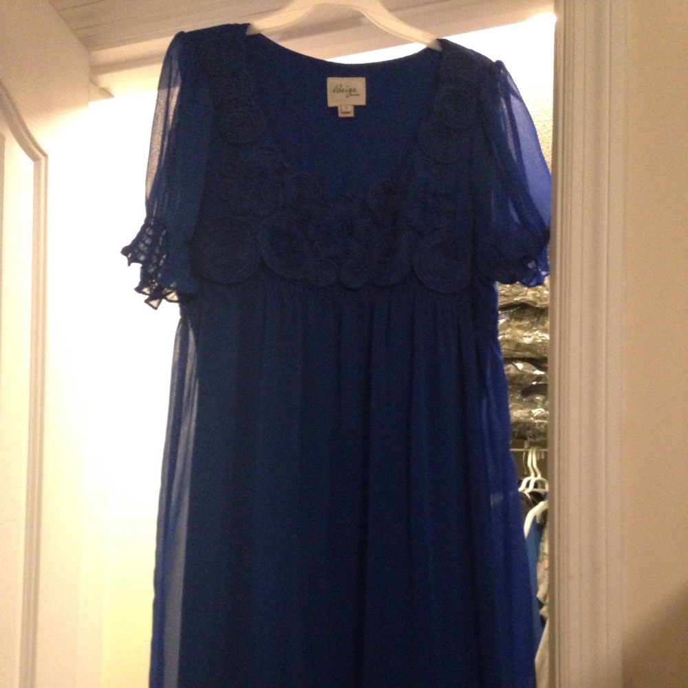 Blue and green to the knees dress