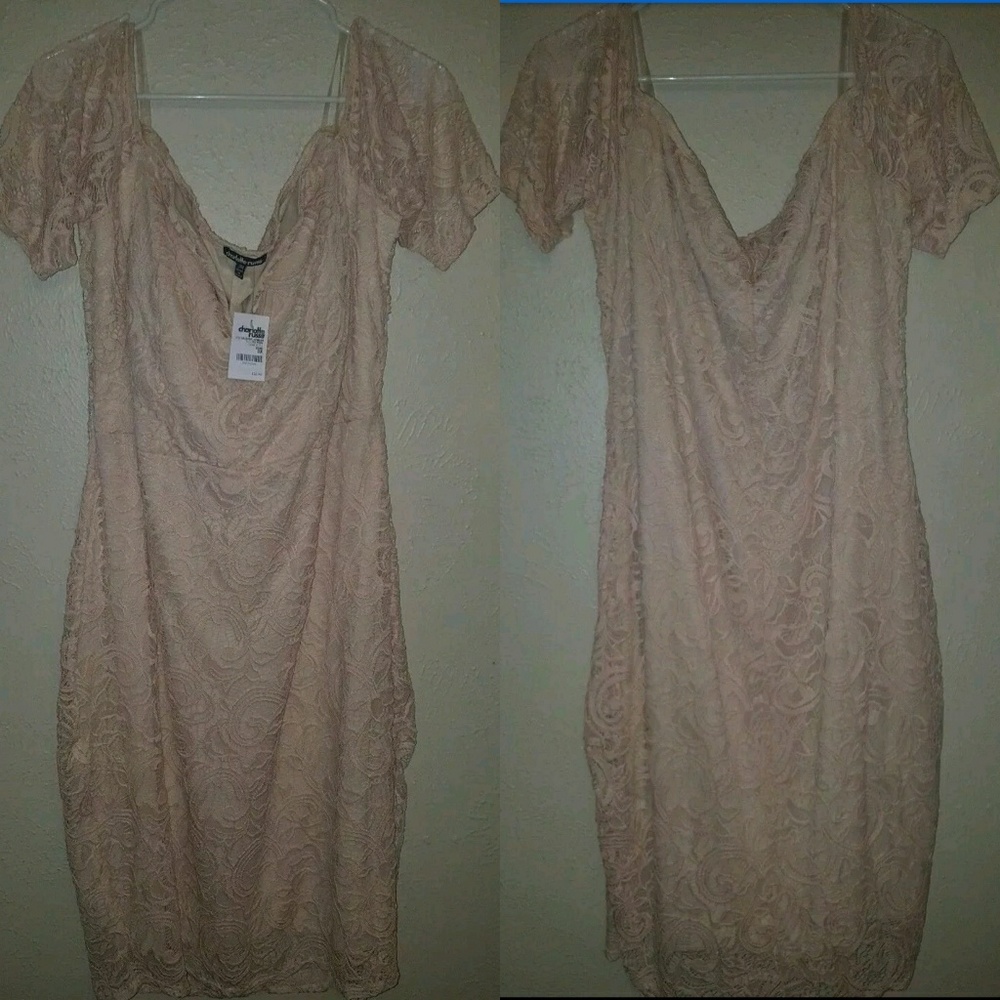 Blush Off the shoulder dress 3x