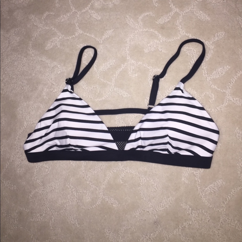 Target Black and White stripped Swim Top