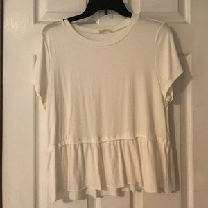 White Peplum T-Shirt