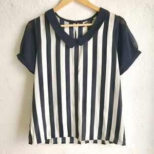 NWTS Navy and white stripes Blouse
