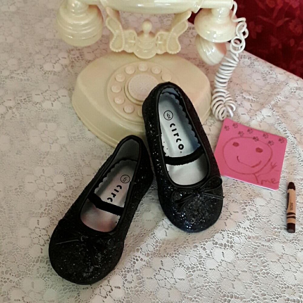 NWOT Girls Glitter Mary Janes Sz #6