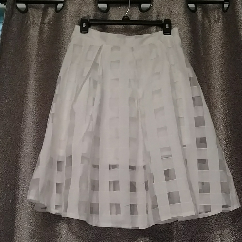 Super Cute Sheer With slip White Skirt