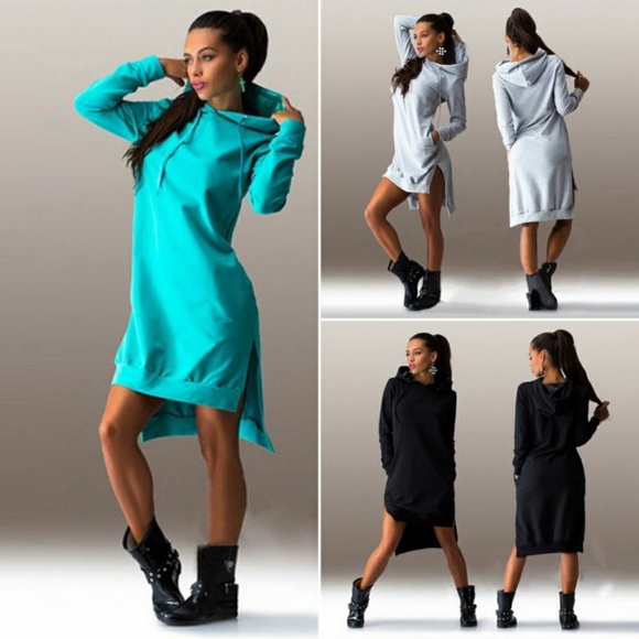 Cute Pullover Jumpsuit Dress Hooded - Picture 2 of 6