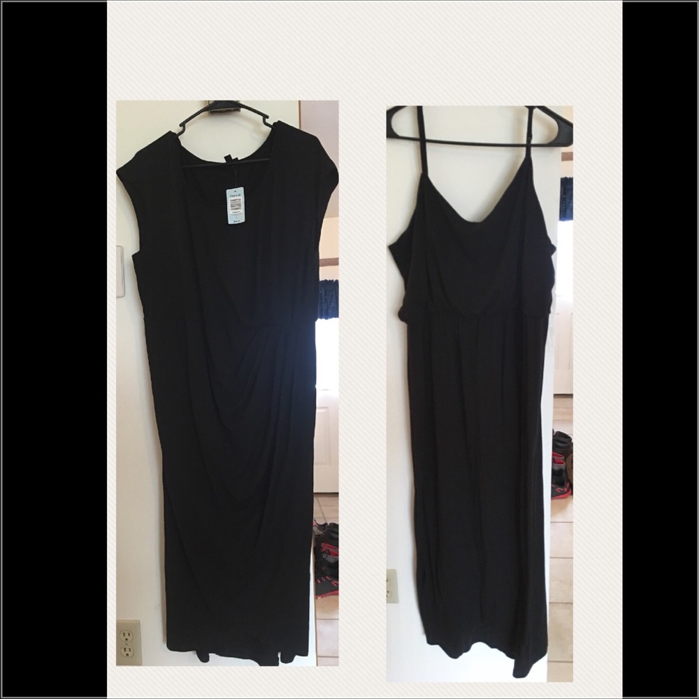 TWO Plus Size Black Summer Dresses