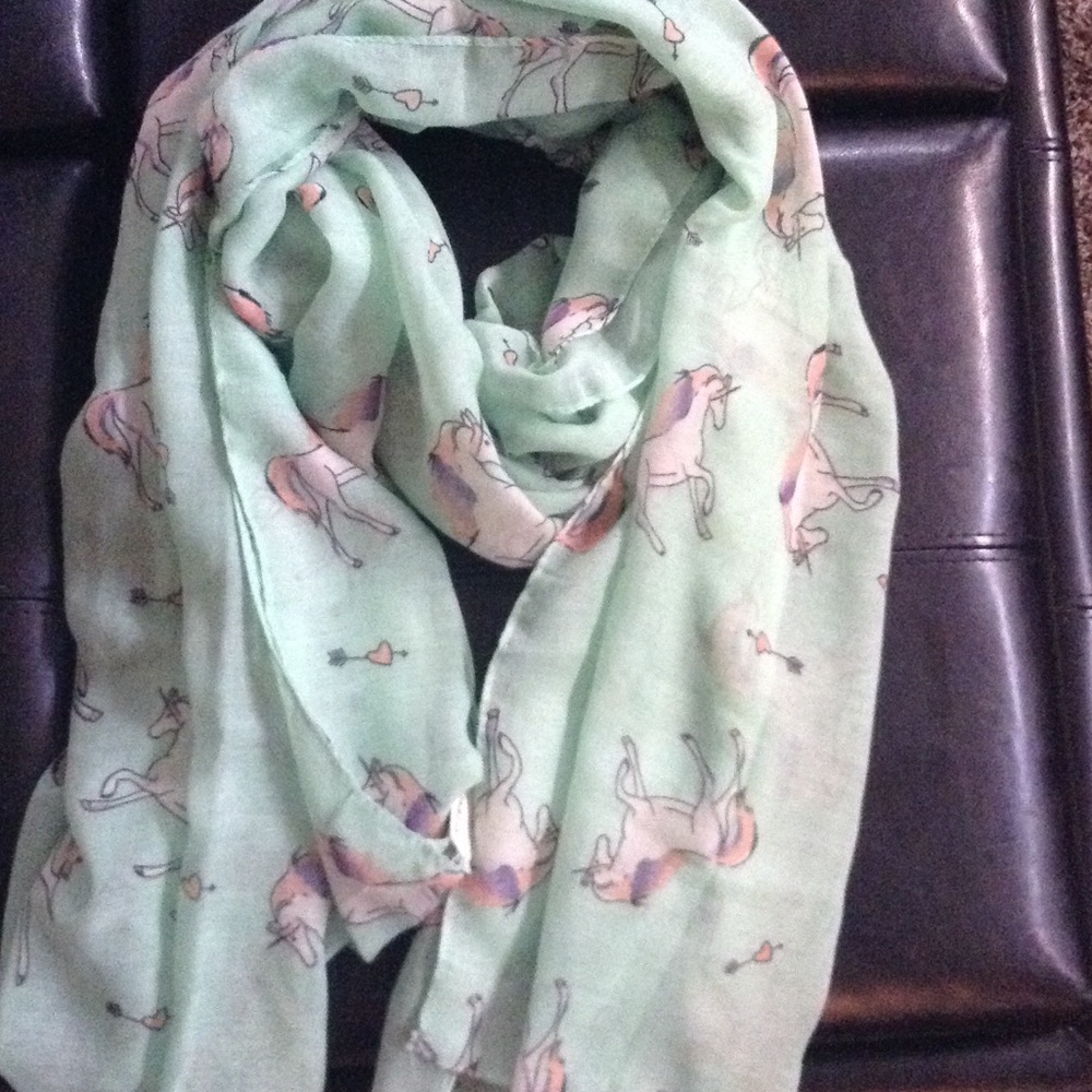 Mint green horse scarf