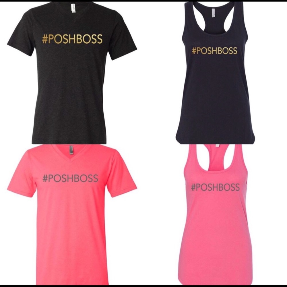 Gold Foil #POSHBOSS Tank - Picture 2 of 2