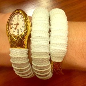 Wintex Milano White Gold Serpent Bracelet Watch