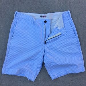 J Crew Factory Men's Blue/White Seersucker Shorts