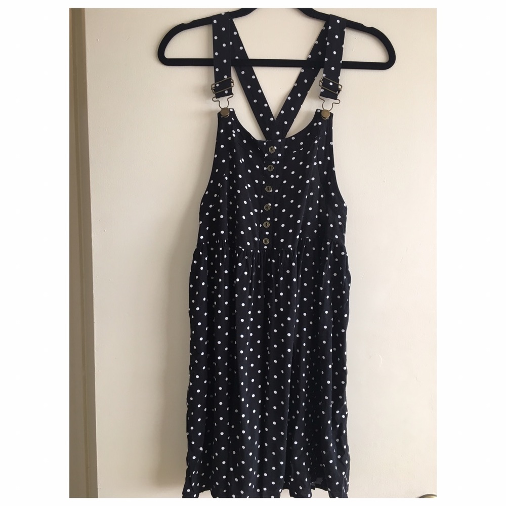 Black Polkadot jumper dress