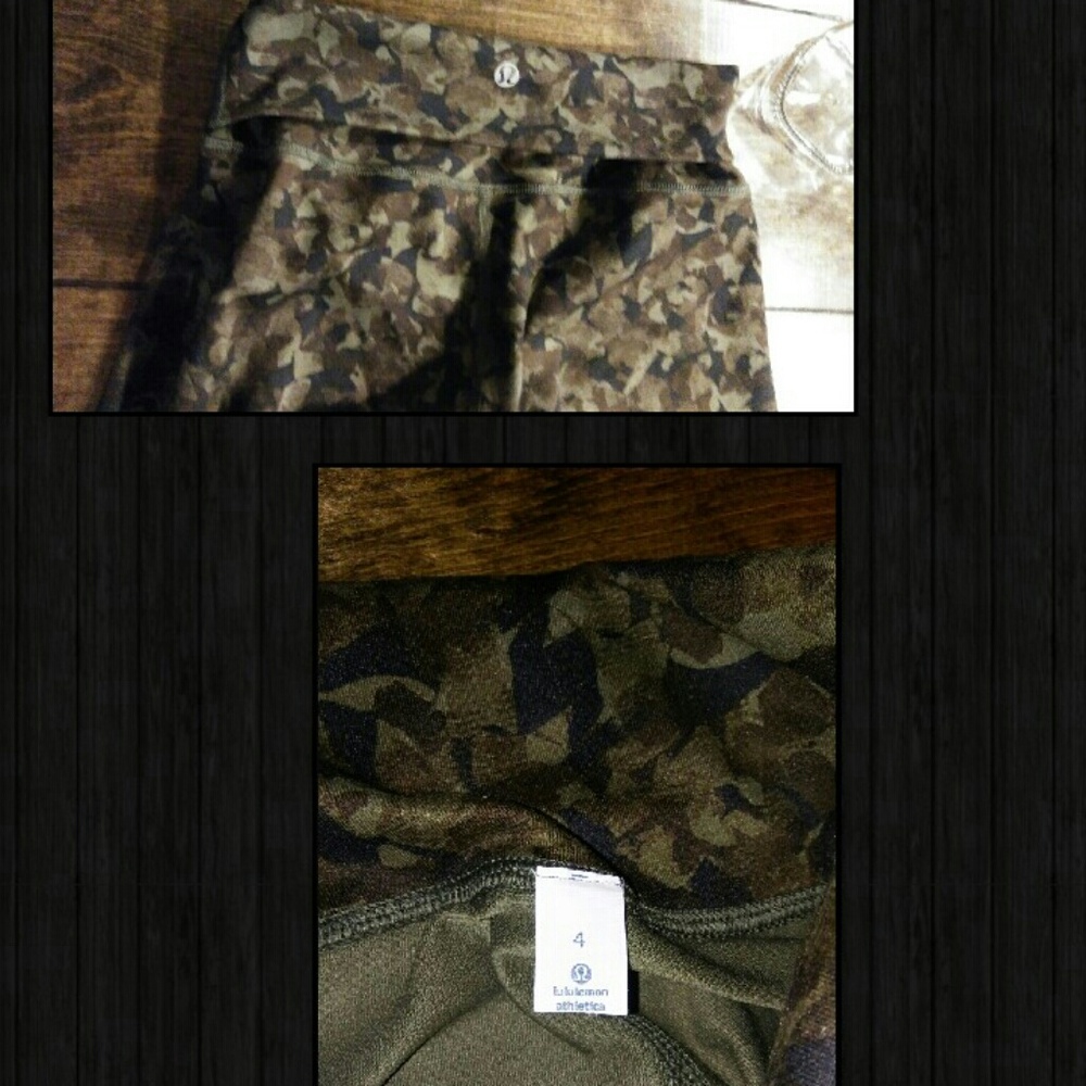 NWOT Lululemon rare Camouflage fatigue ankle lengt - Picture 4 of 4