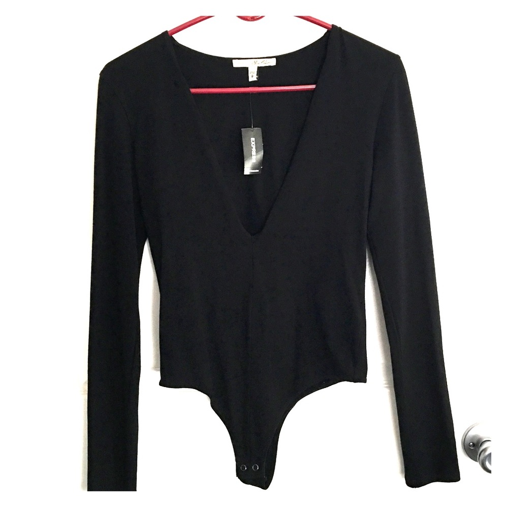 Plunging V-Neck Thong Bodysuit