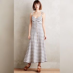 Anthropologie striped maxi dress