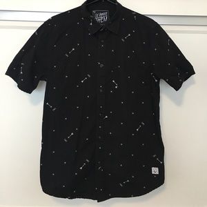 Us versus them mens black button up